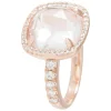 Bronzallure 18ct Rose Gold Plated Quartz Dress Ring