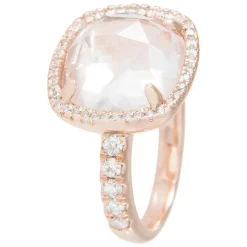 Bronzallure 18ct Rose Gold Plated Quartz Dress Ring