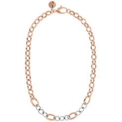Bronzallure Cubic Zirconia Interlocking Chain Necklace
