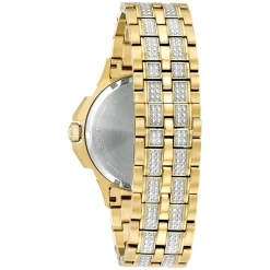 Bulova Crystal Octava Silver Dial Two Tone Bracelet Watch