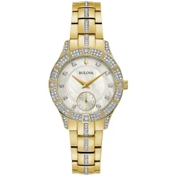 Bulova Crystal Phantom 31mm Pearlised Dial Bracelet Watch