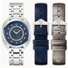 Bulova Duality 34mm Blue Diamond Dot Dial Strap Box Set Watch
