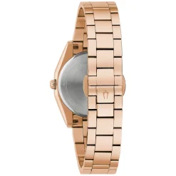 Bulova Ladies' Classic Grey Dial Diamond Rose Gold PVD Watch