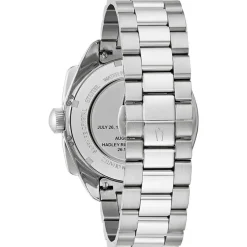 Bulova Lunar Pilot Chronograph Blood Moon 44mm Red Dial Steel Bracelet Watch
