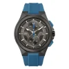 Bulova Maquina Chronograph 46mm Black Dial Blue Strap Watch