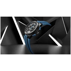 Bulova Maquina Chronograph 46mm Black Dial Blue Strap Watch