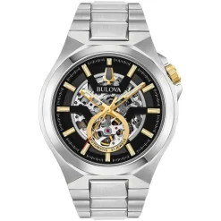 Bulova Maquina Skeleton Stainless Steel 46mm Men's Watch