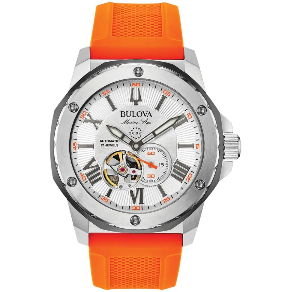 Bulova Marine Star Automatic 45mm White Dial Watch