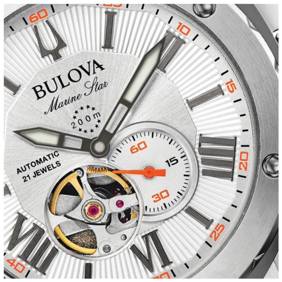 Bulova Marine Star Automatic 45mm White Dial Watch