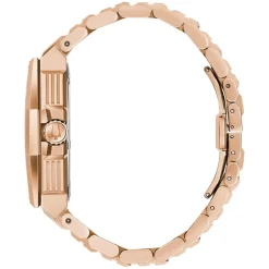 Bulova Precisionist X 44.7 x 58.5mm Diamond Dot Black Dial Rose Gold Bracelet Watch