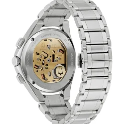 Bulova Proprietary Curv 44mm Green Chrono Dial Steel Case Watch