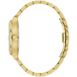 Bulova Super Seville 38mm Silver Dial Yellow Gold PVD Steel Bracelet Watch