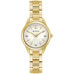 Bulova Sutton Petite 28mm White Dial Bracelet Watch