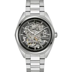 Bulova Sutton Skeleton Automatic 41mm Black Skeleton Dial Stainless Steel Bracelet Watch
