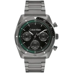 Calvin Klein CK Flex 42mm Black Dial Grey Stainless Steel Bracelet Watch