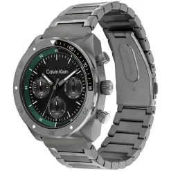 Calvin Klein CK Flex 42mm Black Dial Grey Stainless Steel Bracelet Watch