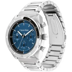 Calvin Klein CK Flex 42mm Blue Dial Stainless Steel Bracelet Watch