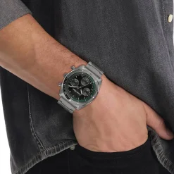 Calvin Klein CK Flex 42mm Black Dial Grey Stainless Steel Bracelet Watch
