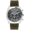 Calvin Klein CK Flex 42mm Grey Dial Green Silicon Strap Watch