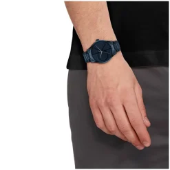 Calvin Klein Iconic 40mm Dark Blue Monogramed Dial Blue Bracelet Watch