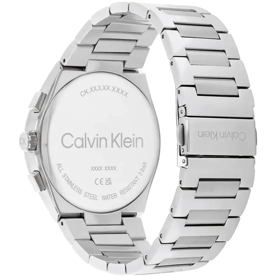Calvin Klein 44mm Black Dial Steel Bracelet Watch