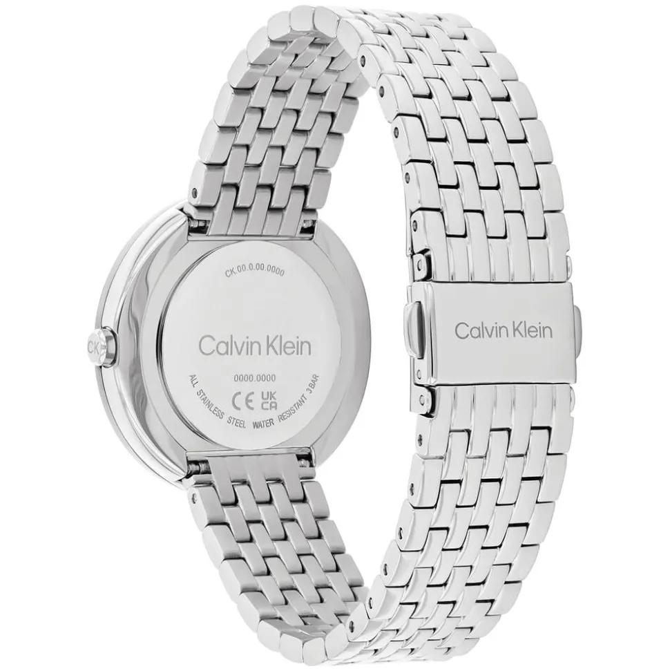 Calvin Klein 34mm Raspberry Dial Stainless Steel Bracelet Watch
