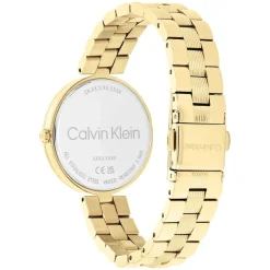 Calvin Klein 32mm Yellow Gold Dial Steel Bracelet Watch