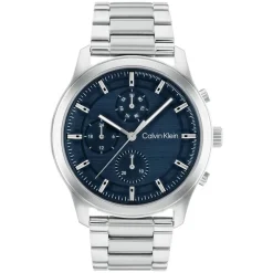 Calvin Klein Timeless 44mm Chronograph Blue Dial Bracelet Watch