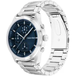 Calvin Klein Timeless 44mm Chronograph Blue Dial Bracelet Watch