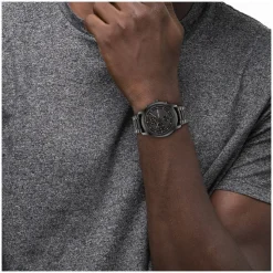 Calvin Klein Timeless 44mm Chronograph Black Plated Steel Bracelet Watch