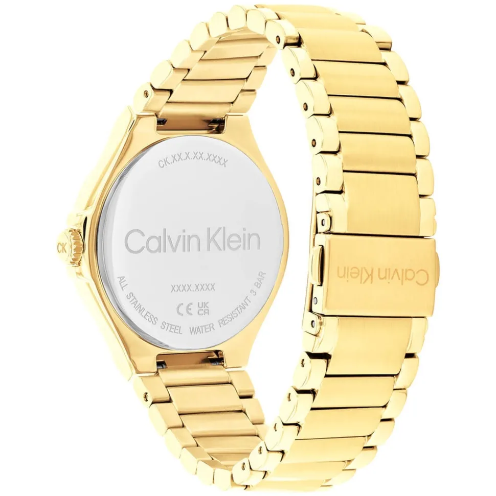 Calvin Klein Vibrancy 38mm Green Dial Gold Plated Steel Bracelet Watch