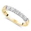 18 Carat Yellow Gold 5 Stone Diamond Bar Set 0.33ct Ladies Ring