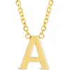 9 Carat Yellow Gold Petite Initial A Necklet