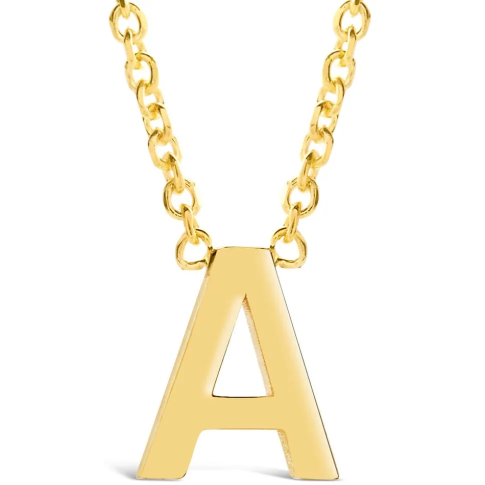 9 Carat Yellow Gold Petite Initial A Necklet