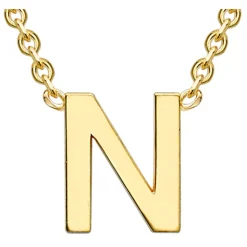 9 Carat Yellow Gold Petite Initial N Necklet