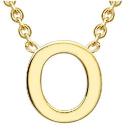 9 Carat Yellow Gold Petite Initial O Necklet
