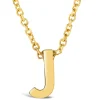 9 Carat Yellow Gold Petite Initial J Necklet