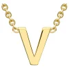 9 Carat Yellow Gold Petite Initial V Necklet