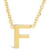 9 Carat Yellow Gold Petite Initial F Necklet