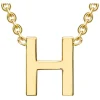 9 Carat Yellow Gold Petite Initial H Necklet