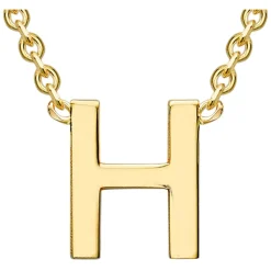 9 Carat Yellow Gold Petite Initial H Necklet