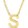 9 Carat Yellow Gold Petite Initial S Necklet