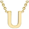 9 Carat Yellow Gold Petite Initial U Necklet