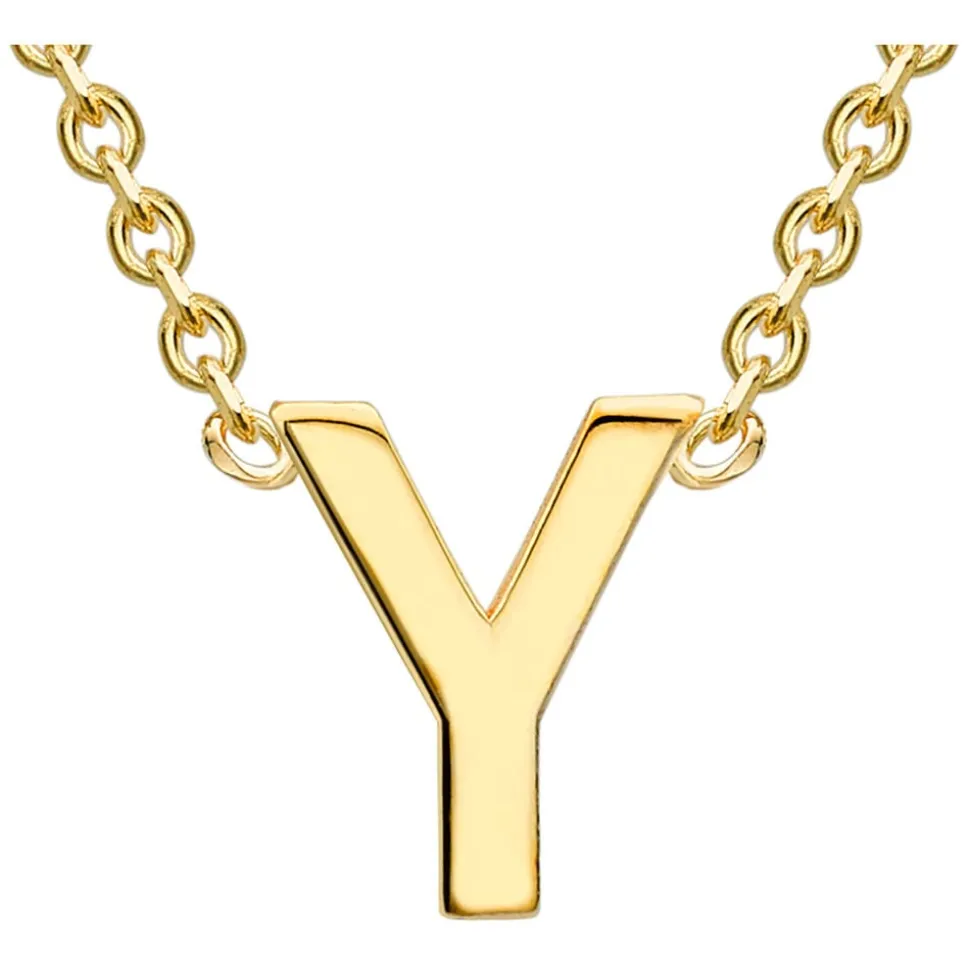 9 Carat Yellow Gold Petite Initial Y Necklet