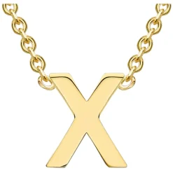 9 Carat Yellow Gold Petite Initial X Necklet