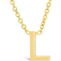 9 Carat Yellow Gold Petite Initial L Necklet