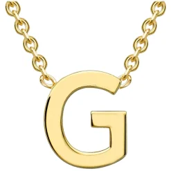 9 Carat Yellow Gold Petite Initial G Necklet
