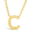 9 Carat Yellow Gold Petite Initial C Necklet