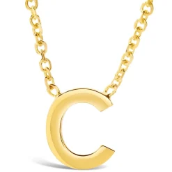 9 Carat Yellow Gold Petite Initial C Necklet