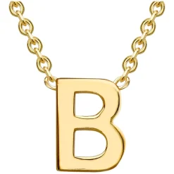 9 Carat Yellow Gold Petite Initial B Necklet